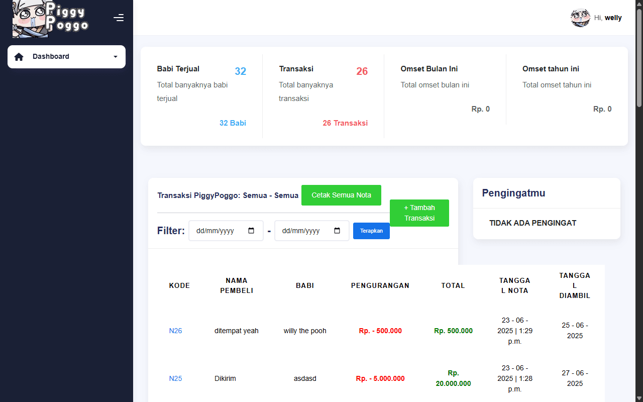 POS checkout and transaction receipt logs